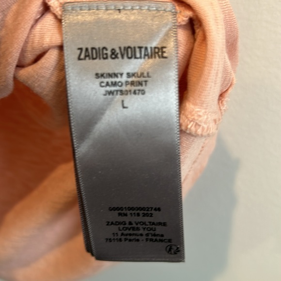 NEW Zadig & Voltaire Skull Camo Tee Shirt - Picture 6 of 7